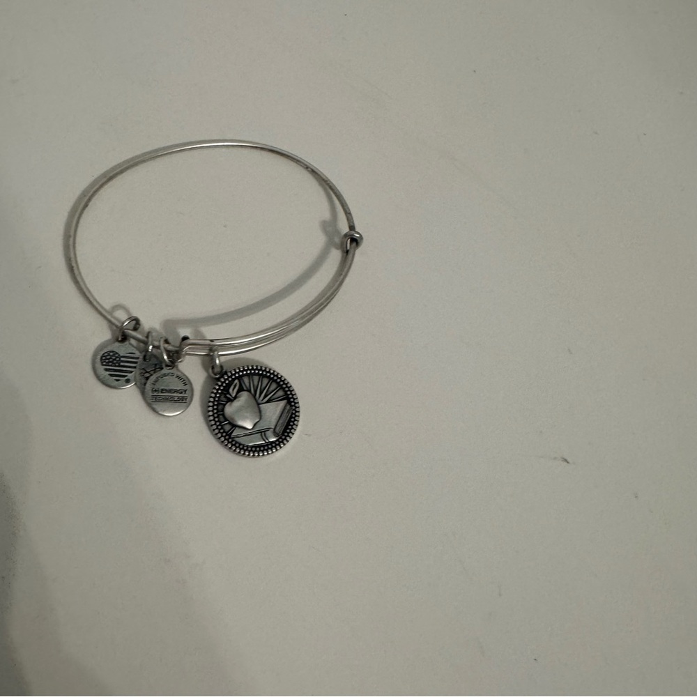 Alex and Ani Silver Teacher Charm Bracelet